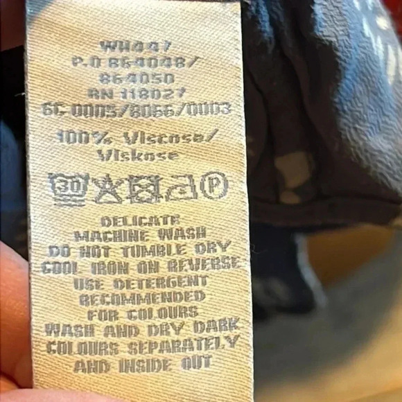 Women's Boden button up dress 8R Gray Polka dot Wedding casual event Boho Viscos - Picture 6 of 6